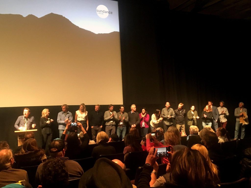 Post film screening QA session with Laird Hamilton, Rory Kennedy, and the Take Every Wave team at Sundance Film Festival